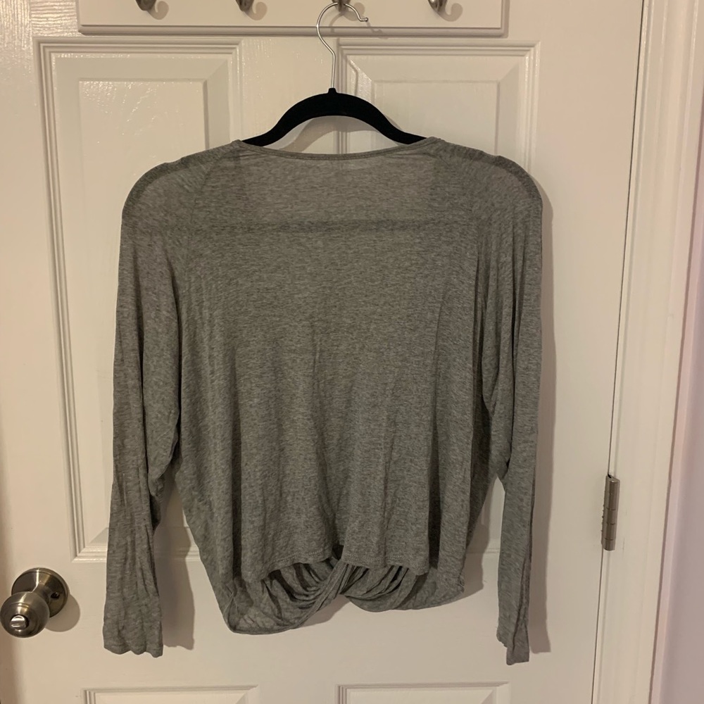 Open back grey long sleeve